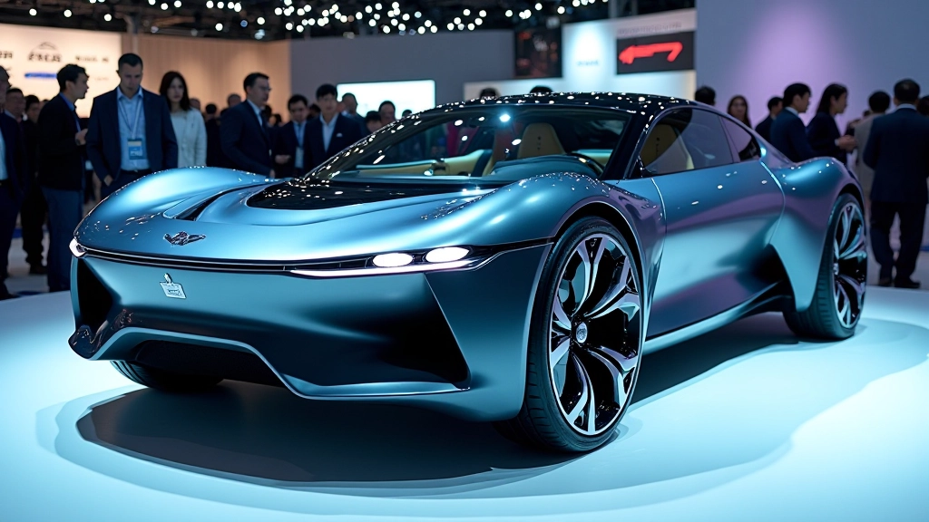 Konceptauto dizains ar futuristiskiem linijām un inovatīvu iekšējo telpu izkārtojumu